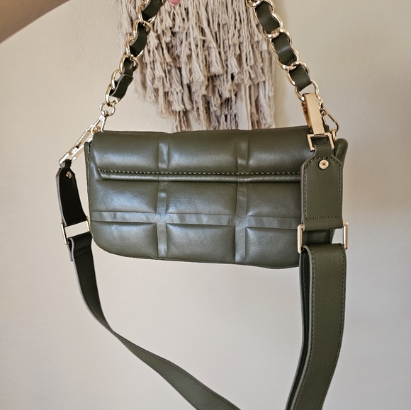 TopShop Green Quilted Shoulder Bag - Picture 4 of 4